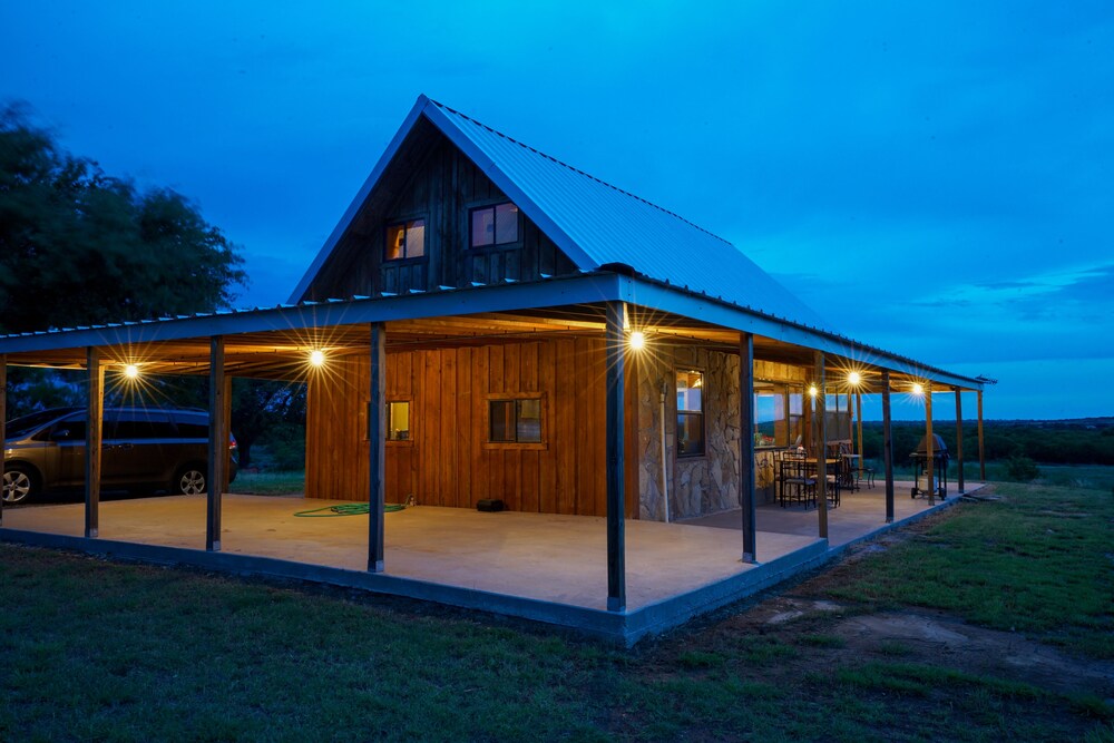 Remote 2 story open concept cabin on 279 acre property in a rural setting. Throckmorton County