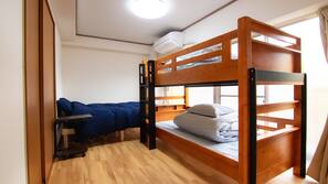 Desk, free WiFi, bed sheets