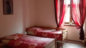 Select Comfort beds, individually furnished, blackout drapes