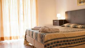 Desk, bed sheets