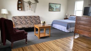 Individually furnished, blackout drapes, linens