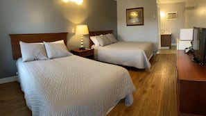 Individually furnished, blackout drapes, linens