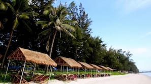 Private beach, rowing