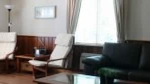 TV, fireplace, toys, video library