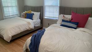 2 bedrooms, bed sheets