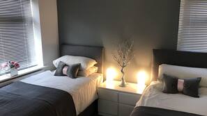 Egyptian cotton sheets, premium bedding, iron/ironing board, free WiFi