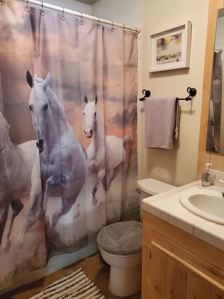 Cozy 6 person cabin, 2 B&B,  fully stocked kitchen, 3TVs, front & back decks