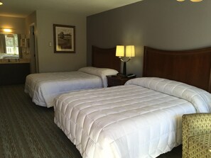 Standard Double Room | Desk, laptop workspace, blackout drapes, iron/ironing board