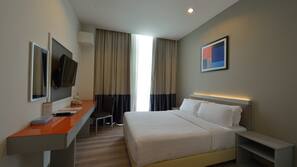 Minibar, in-room safe, desk, free wired Internet