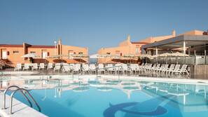 2 outdoor pools, pool umbrellas, sun loungers