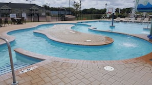 Indoor pool, seasonal outdoor pool, pool umbrellas, sun loungers