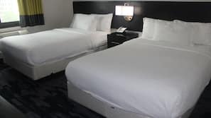 Hypo-allergenic bedding, down duvet, pillow top beds, in-room safe
