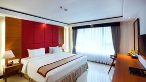 In-room safe, desk, blackout curtains, iron/ironing board