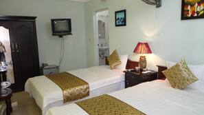 Premium bedding, down comforters, memory foam beds, minibar