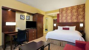 In-room safe, desk, laptop workspace, iron/ironing board