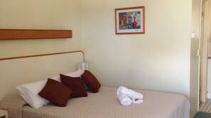 Desk, blackout curtains, iron/ironing board, free WiFi