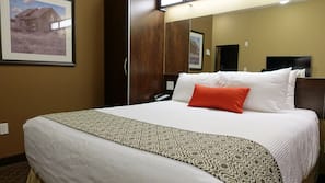 Desk, blackout drapes, iron/ironing board, free WiFi