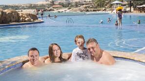 2 outdoor pools, pool umbrellas, sun loungers