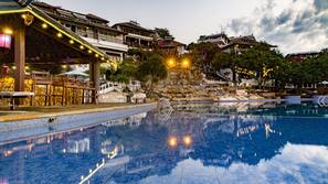 2 outdoor pools, pool umbrellas, sun loungers