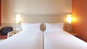 In-room safe, desk, laptop workspace, blackout curtains