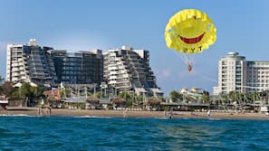 Private beach, free beach shuttle, beach cabanas, sun-loungers