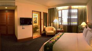 Free minibar, in-room safe, desk, iron/ironing board