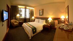 Free minibar, in-room safe, desk, iron/ironing board