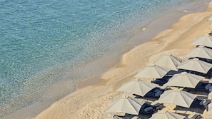 On the beach, beach towels, beach massages