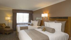 Premium bedding, pillowtop beds, in-room safe, cribs/infant beds