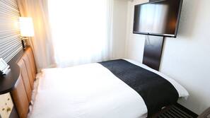 Premium bedding, desk, blackout curtains, iron/ironing board