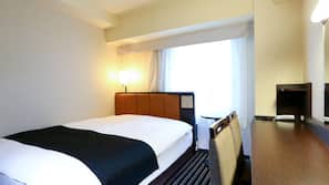Premium bedding, desk, blackout curtains, iron/ironing board
