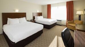 Premium bedding, down comforters, in-room safe, desk