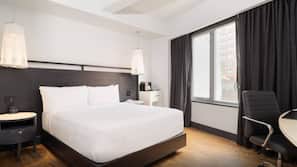 Premium bedding, down comforters, minibar, in-room safe