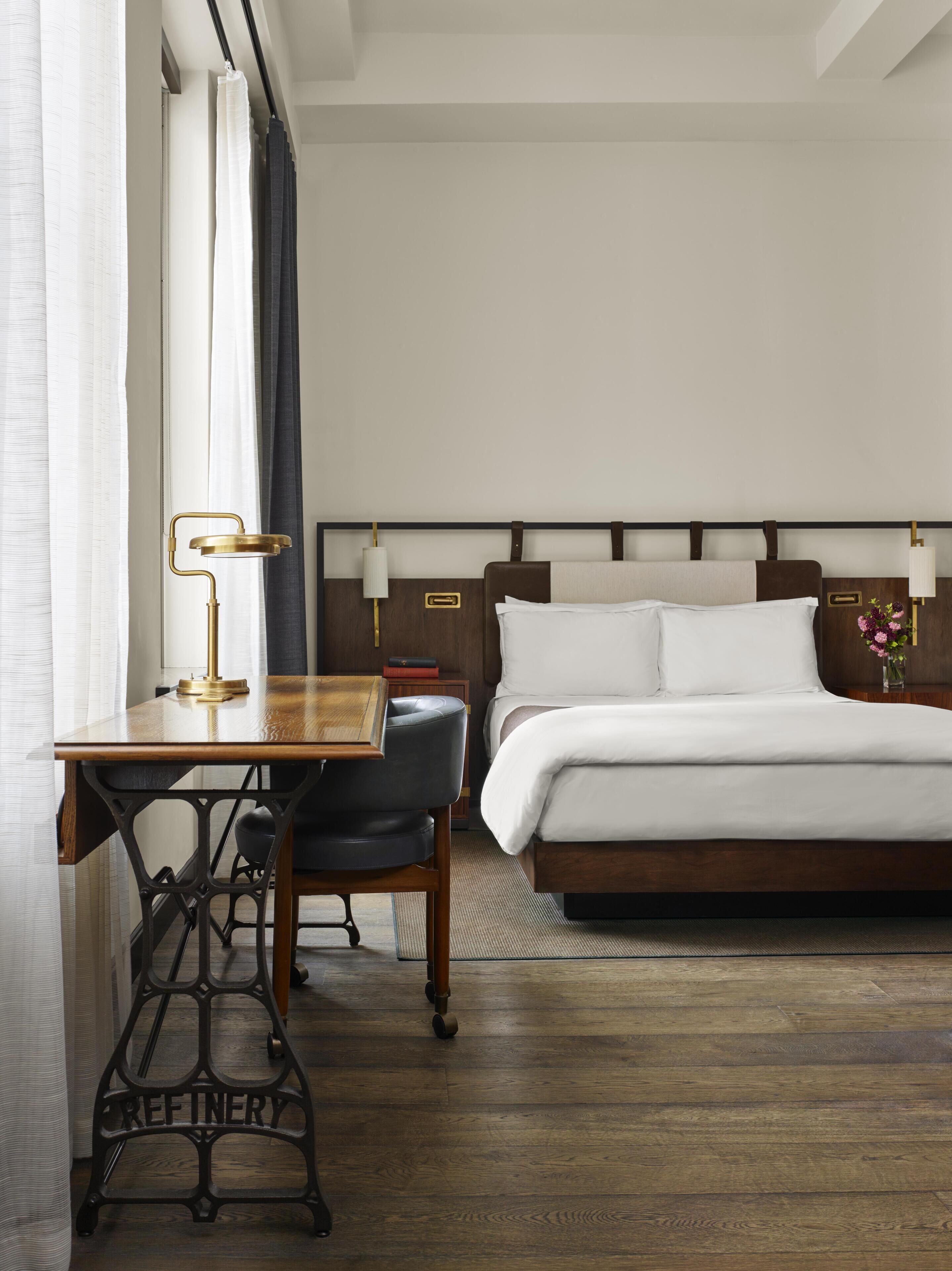 Frette Italian sheets, premium bedding, down duvets, minibar