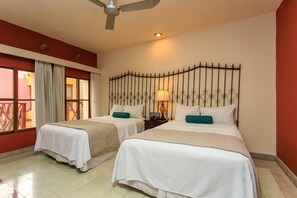 Standard Room, 2 Double Beds | In-room safe, desk, free WiFi, bed sheets