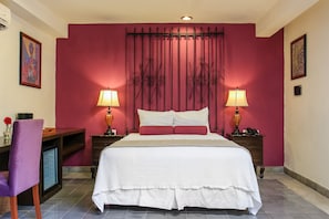 Junior Suite, Private Pool | In-room safe, desk, free WiFi, bed sheets
