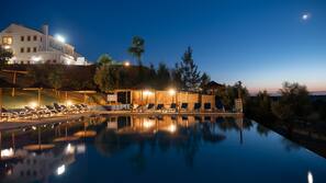 Seasonal outdoor pool, open 8:00 AM to 9:00 PM, free pool cabanas