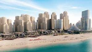Beach nearby, free beach shuttle, beach umbrellas, beach towels