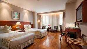 Free minibar items, in-room safe, desk, blackout curtains