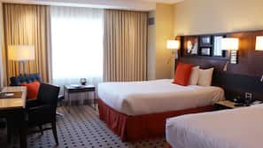 Premium bedding, down comforters, pillowtop beds, in-room safe
