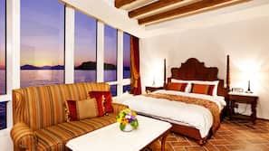 Premium bedding, down comforters, minibar, in-room safe