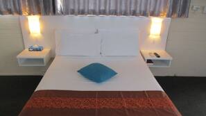 Individually decorated, individually furnished, desk, iron/ironing board