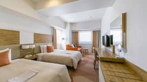 In-room safe, desk, blackout curtains, soundproofing