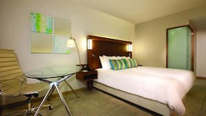 Egyptian cotton sheets, pillow top beds, in-room safe, desk