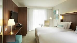 Egyptian cotton sheets, pillow top beds, in-room safe, desk
