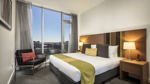 In-room safe, blackout curtains, iron/ironing board