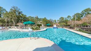 2 outdoor pools, pool umbrellas, sun loungers