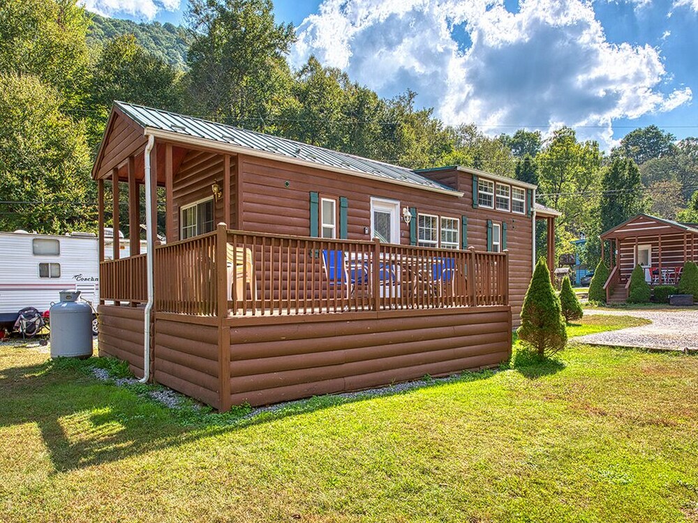 Bat Cave, Tiny Log Cabin (#11) - Once thru the fence, 3rd Cabin on left