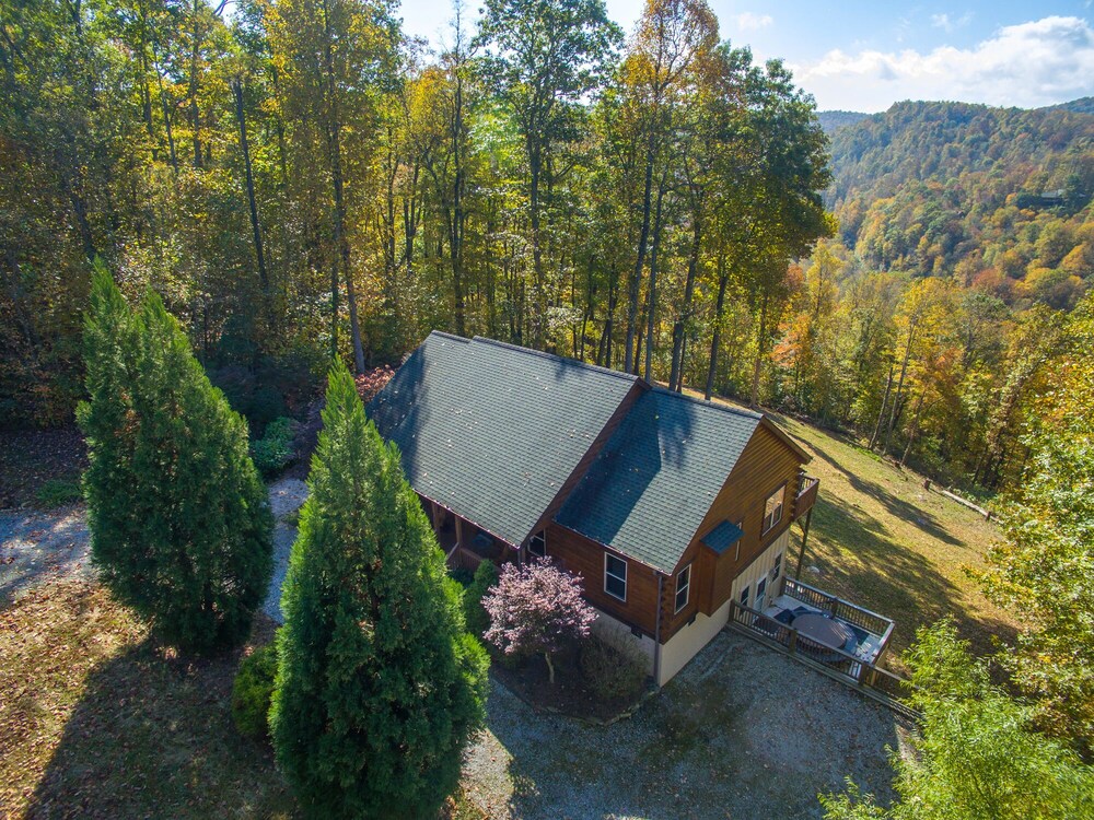 Swiss Pine Lodge!! Hot tub, Mtn Views, Fire-Pit!