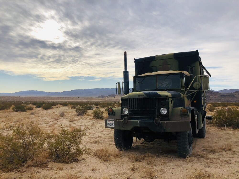 Wow Military Jeep Camping in Joshua Tree
